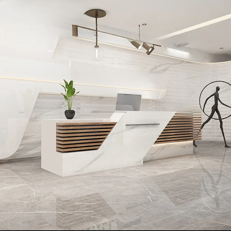 

Creative Counter Reception Desk Cashier Coffee Vanity Display Reception Desk Retail Designer Comptoire Accueil Lounge Furniture