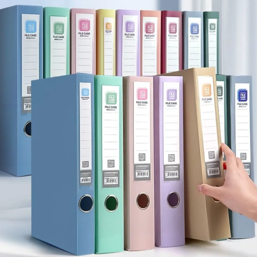 Desktop Storage Thickened A4 File Folder Morandi Color Dustproof Paper Storage Box PP Plastic Document Case Office