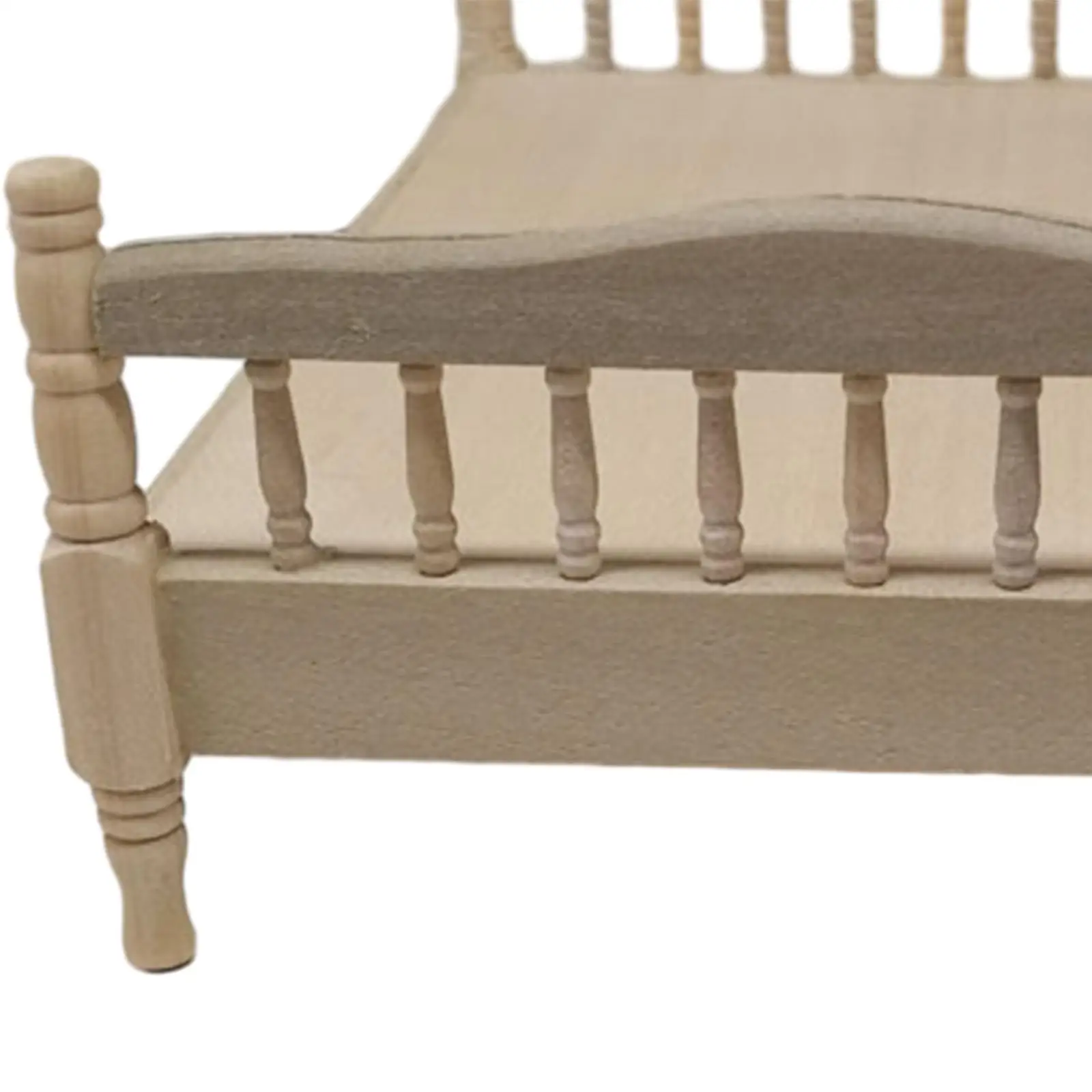 1/12 Puppenhausbett realistisch für Mikrolandschafts-DIY-Projekte, Feengarten