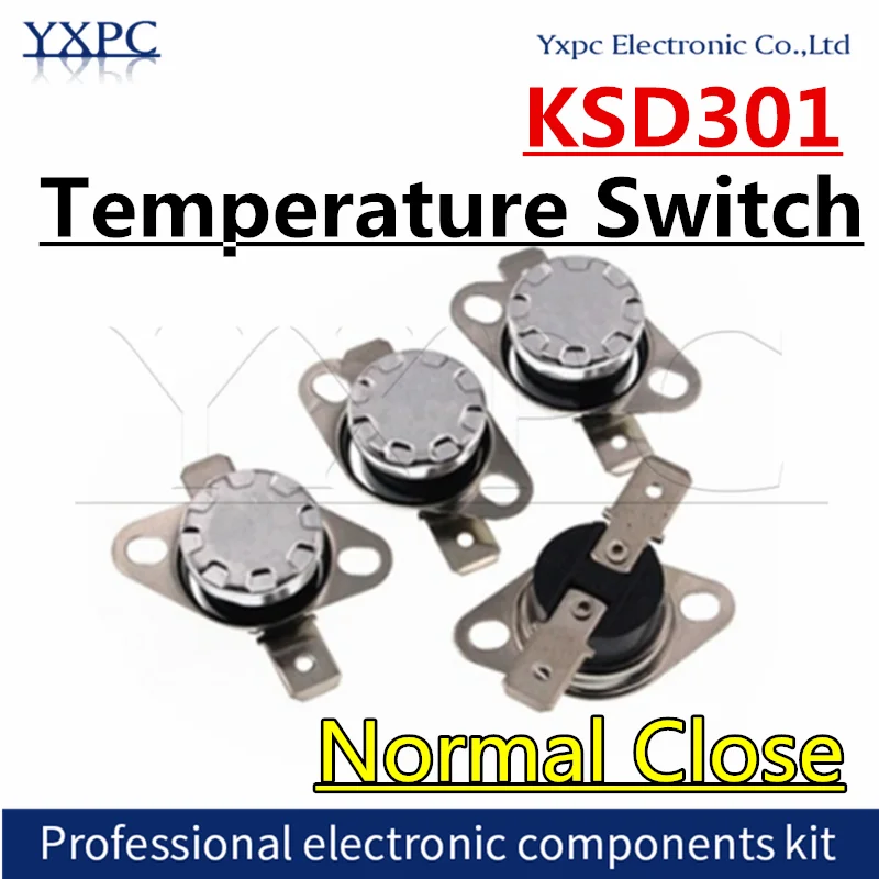 KSD301 Normal close 10A 250V Temperature Switch Thermal Control 0C 15C 30C 45C 50C 65C 75C 85C 95C 105C 125C 135C 145C 150C