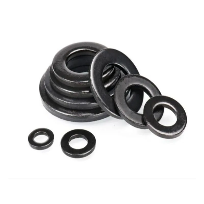 5-100pcs M1.6 M2 M2.5 M3 M3.5 M4 M5 M6 M8 M10 M12 M14 M16 - M24 GB97 Black Grade 8.8 Carbon Steel Flat Washer Plain Gasket