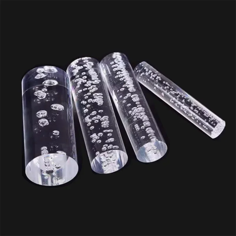 

Clear Acrylic Rod With Bubbles Plastic Plexiglass PMMA Bar Many Sizes For Choice