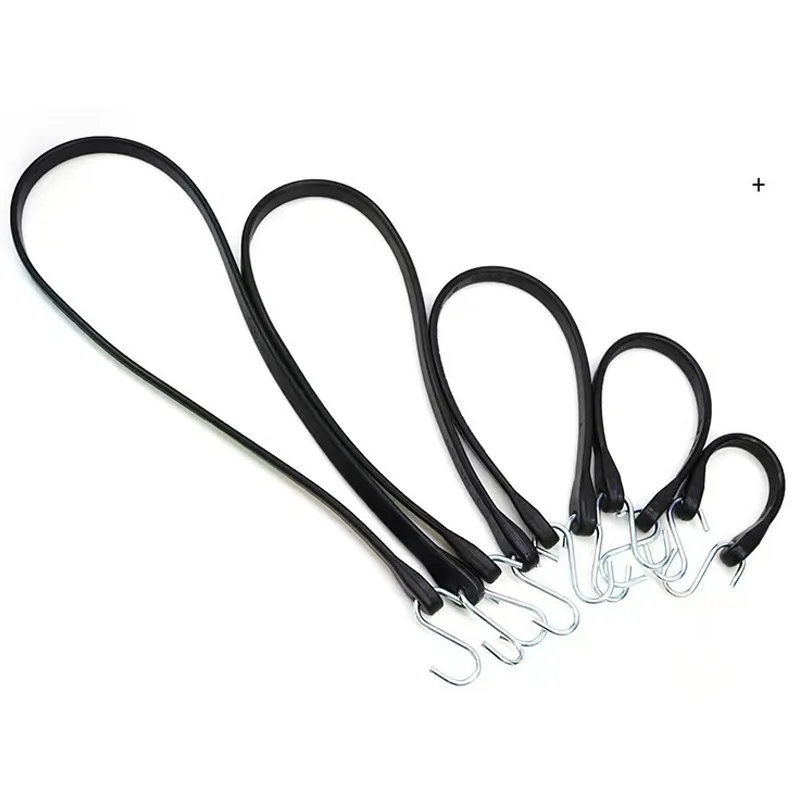 

30PCS Trailer RV Parts EPDM Rubber Binding Strap Truck Double Hook Elastic Binding Rope Car Tarpaulin Tensioning Strap