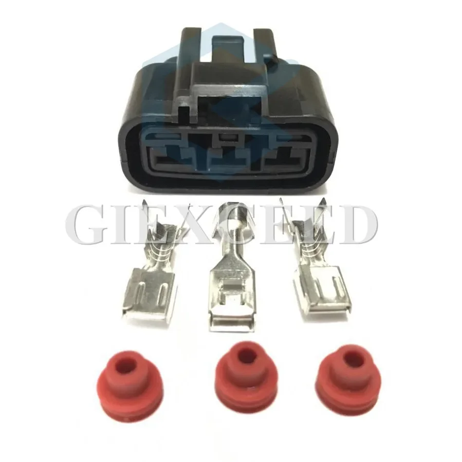 

2 комплекта 3-контактного шнура питания, гнездовой разъем QLW-A-3F-B QLW-A-3F-GR QLW, левый слот, автомобильная вилка, автоматическая розетка вентилятора, сборка переменного тока для Honda