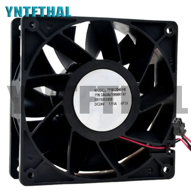 New PFB1224EHE 12CM 12038 24V 1.08A Two Lines Cooling Fan