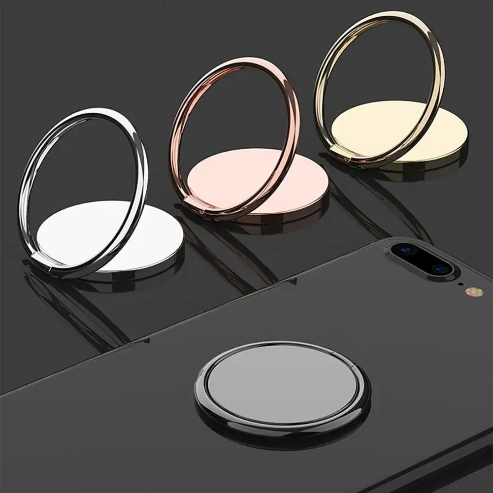 

Metal Phone Finger Ring Holder 360 Degree Rotatable Universal Socket Bracket Sturdy Metal Stand Multi Functional Design Works