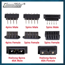 Hailong Power Discharge Connector, Male or Female, Ebike Parts, Power Plug, 4Pins, 5Pins