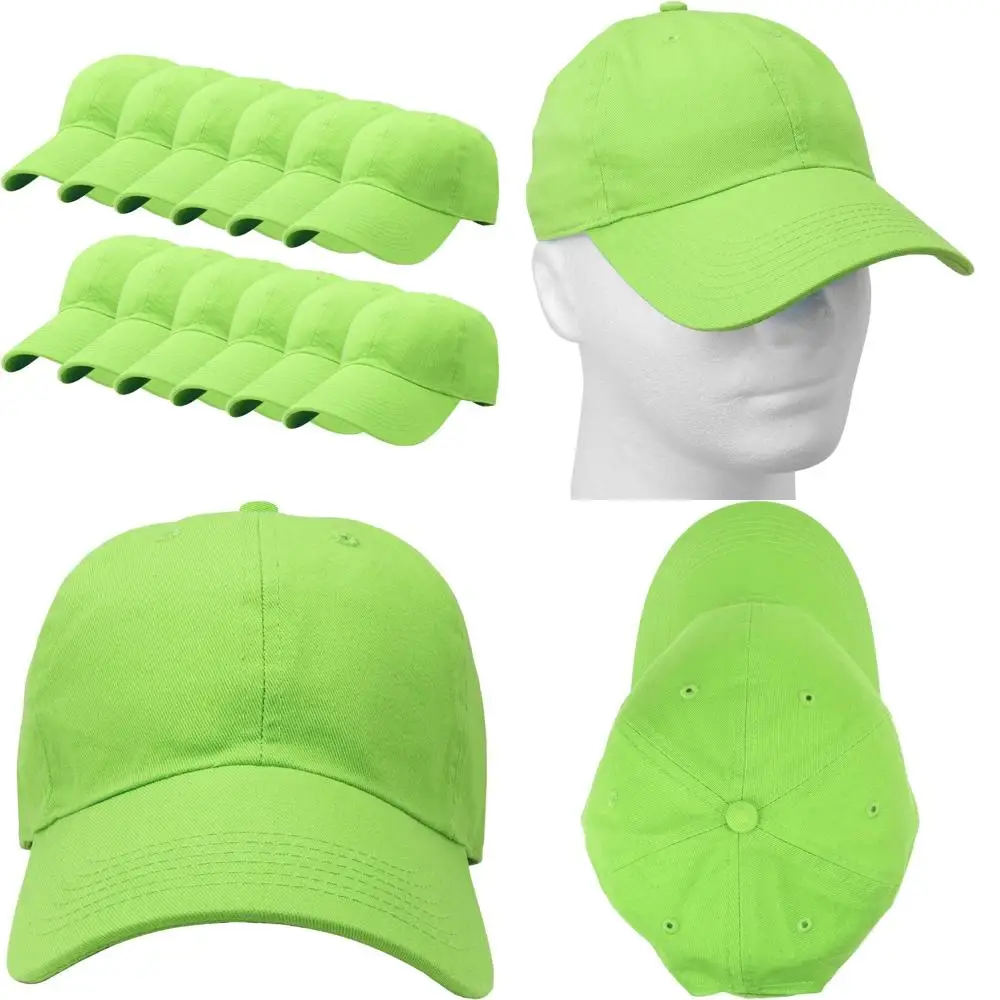 Groothandel bulk katoenen baseballpetten, verstelbare maat, klassieke stijl, zacht, 12-pack