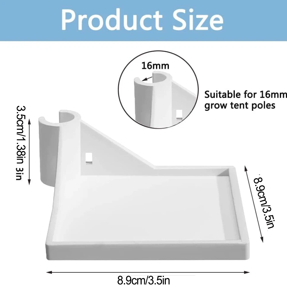 Corner Organizer for Grow Tent Shelves Tool-free Installation Holds Hygrometer Camera Support Compact Design for Grow Tent
