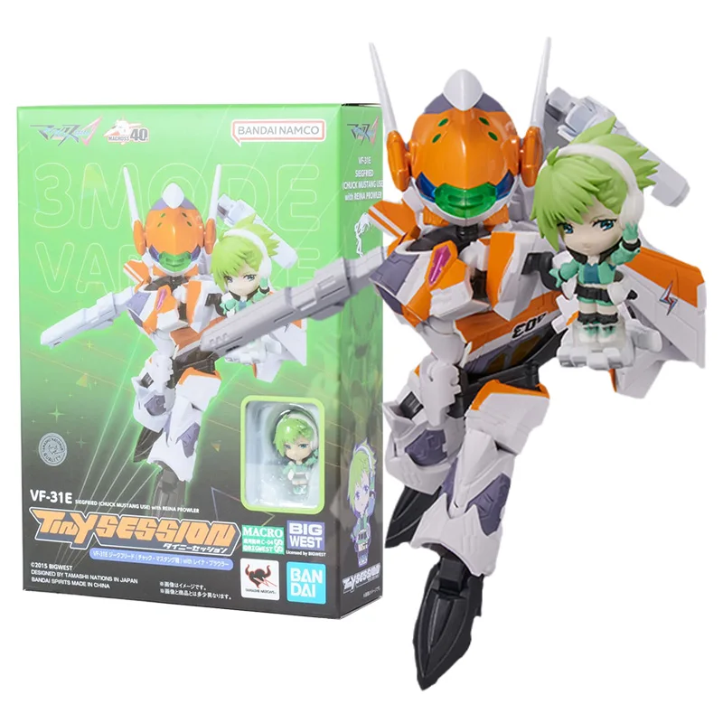 Bandai Figure Macross Delta Anime Figures Tiny Session VF-31E Reina Prowler Collection Model Action Figure Toys For Boys