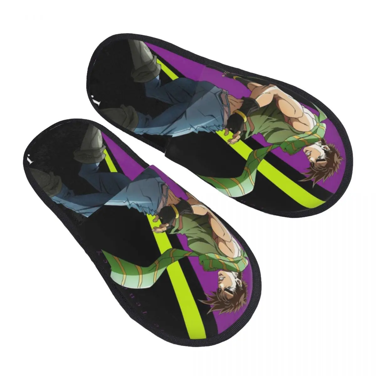 3D printing Men Women Furry Indoor slippers,Jojo Bizarre Adventure fashion special Anti-skid Slippers