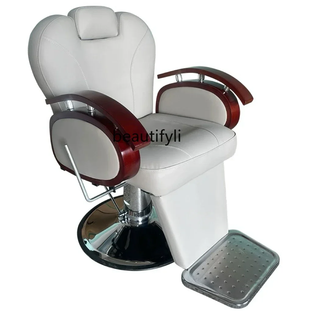 xxqSalon fryzjerski staromodny salon fryzjerski wykończenie golenie olej głowa trwała ondulacja włosów i farbowanie krzesła nożycowego