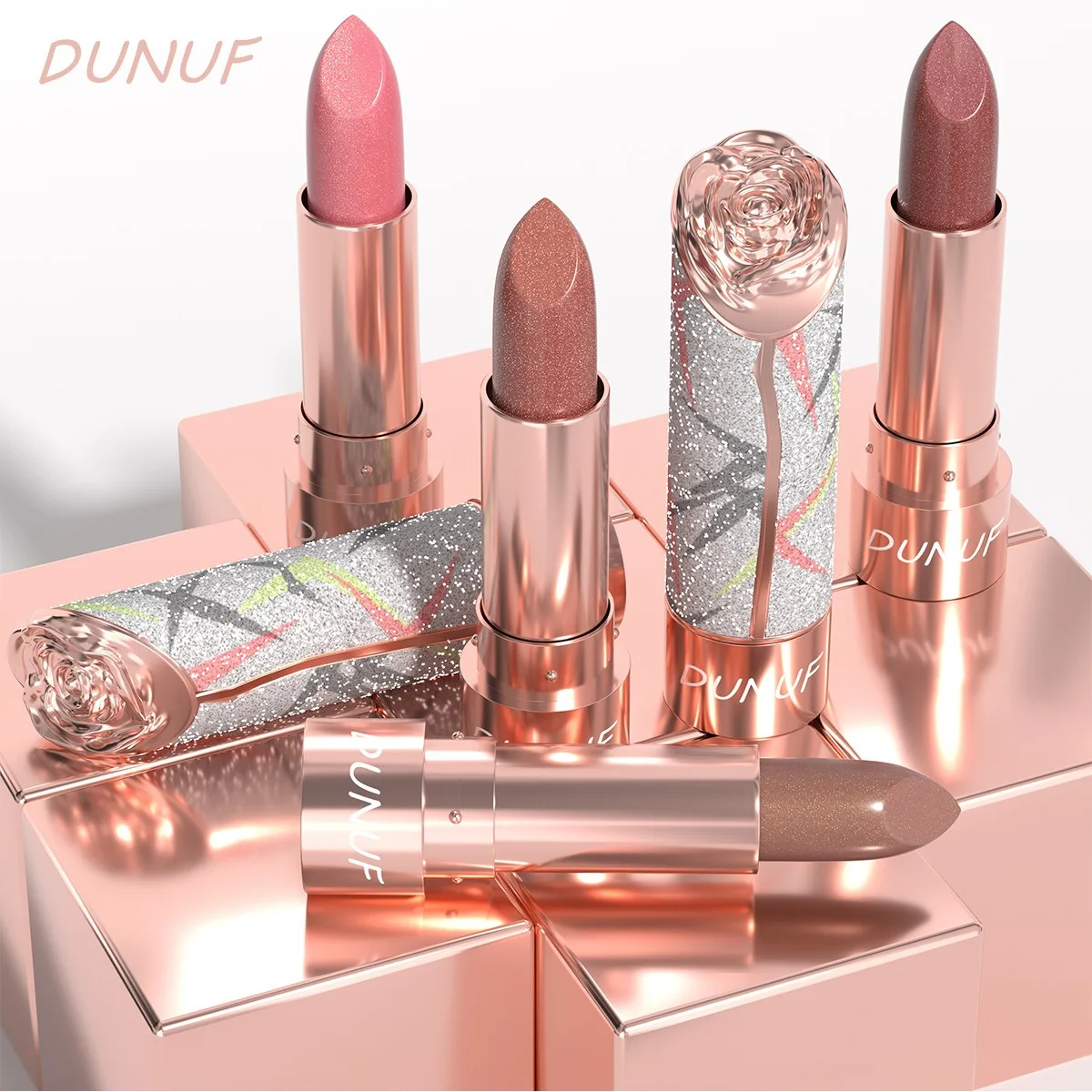7 Colors Gold Sparkle Metallic Lipstick, Pearl Shimmer Glitter Lip Makeup, High Pigment Velvet Matte Long Lasting Lipstick Se1c81724bbe94b6eb39ad73d4d543b135