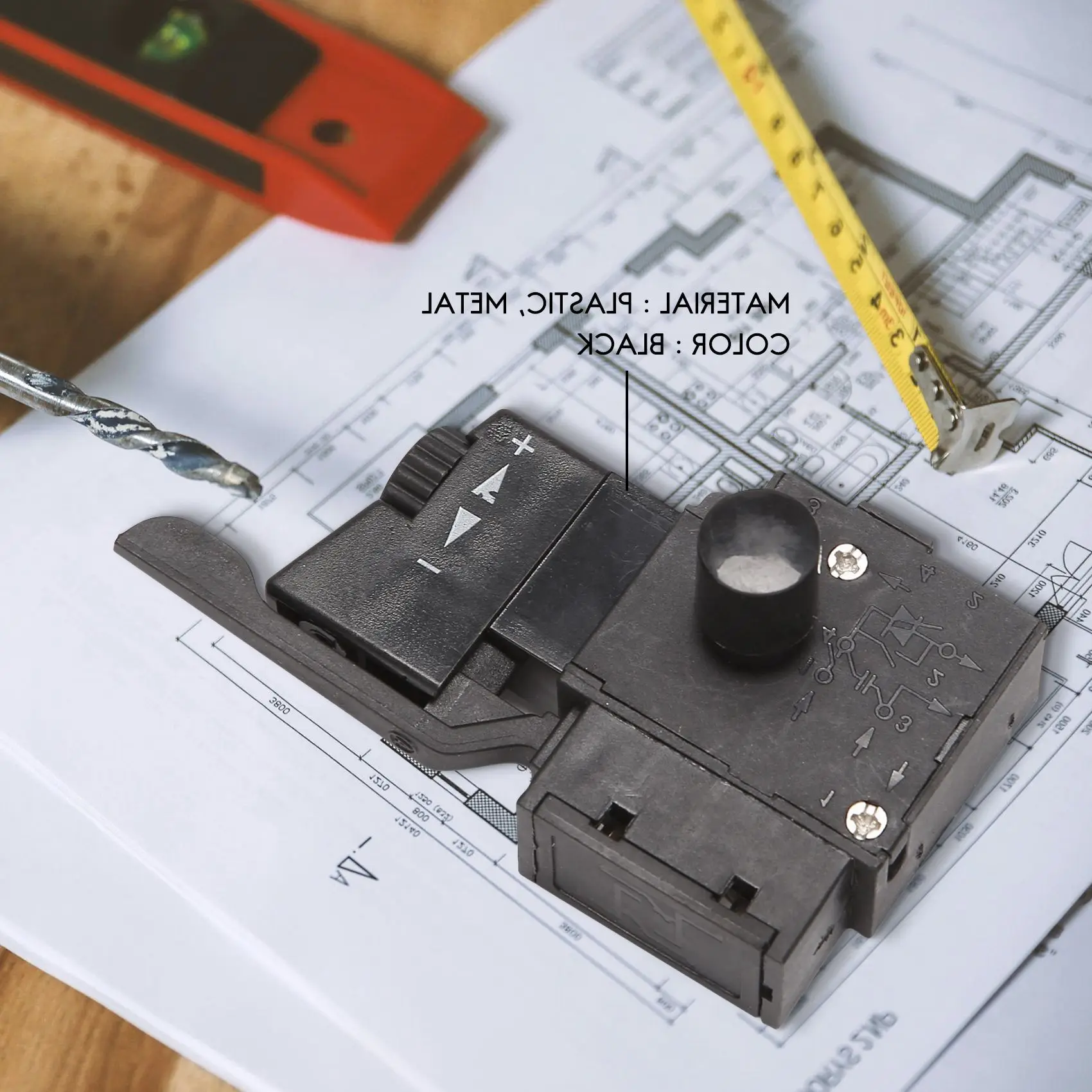 A14M FA2-6/1BEK SPST Lock on Power Tool Trigger Button Switch Black
