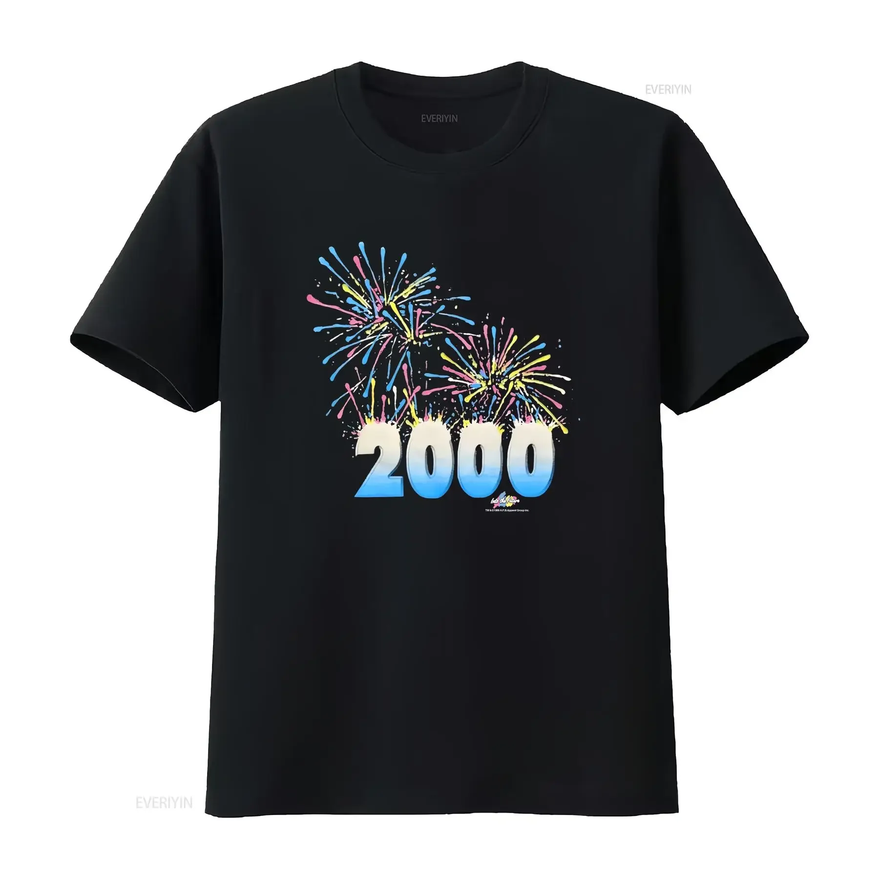 Vintage 90's Year 2000 NYE Celebration Black T Shirt Size XL Made In USA vintage Washed Casual Breathable graphic Comfortable