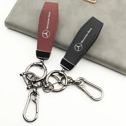 Car Vintage Leather Keychain Ring Zinc Alloy Chain Key For Mercedes Benz AMG W177 W176 X166 X167 C257 C218 X253 C118 C117 H247