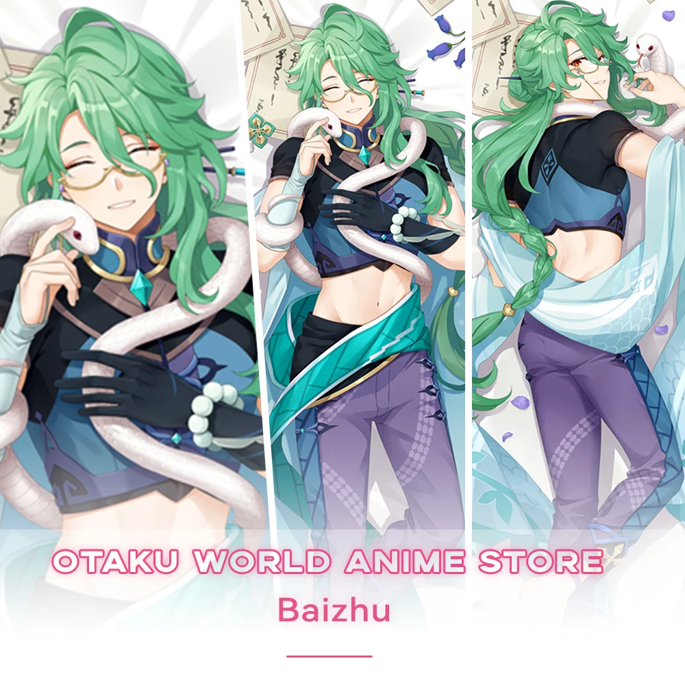 Genshin Impact Baizhu Dakimakura Anime Japanese Otaku Waifu Life Hugging Body Pillow Case Cushion Pillow Cover Bedding Decor