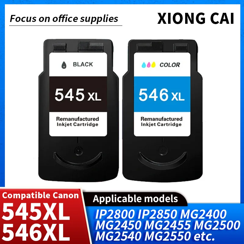 Compatible 545XL 546XL 545 XL 546 XL Ink Cartridge for Canon PG545 CL546 PG-545 Pixma MG3050 2550 2450 2550S 2950 MX495 Printer