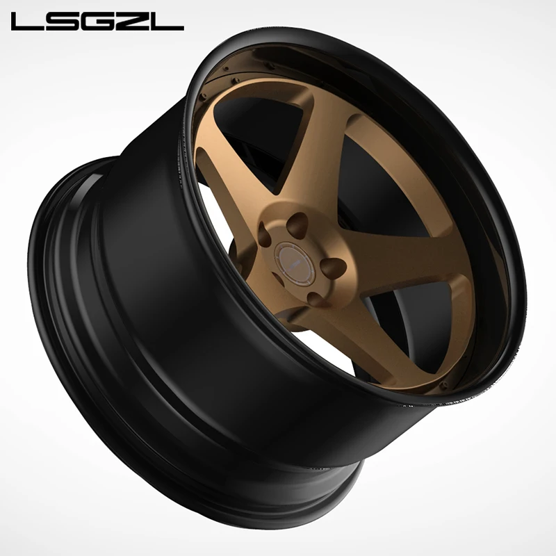 Custom 2 Piece Deep Concave Forged Alloy Wheel For Chevrolet C8 Mercedes G63 5x120 5x127 5x114.3 Matte Black Rims