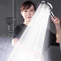 15CM Large Panel Boost Shower Head High Pressure Showerhead with Filter Water Saving Nozzle Rainfall Shower Bathroom Accessories