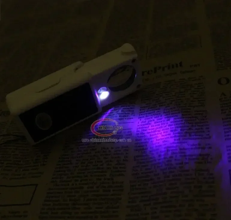 Lupas de bolsillo emergente iluminadas 45x con luces LED, lupa, espejo de aumento, herramientas de abrazadera de soldadura manual