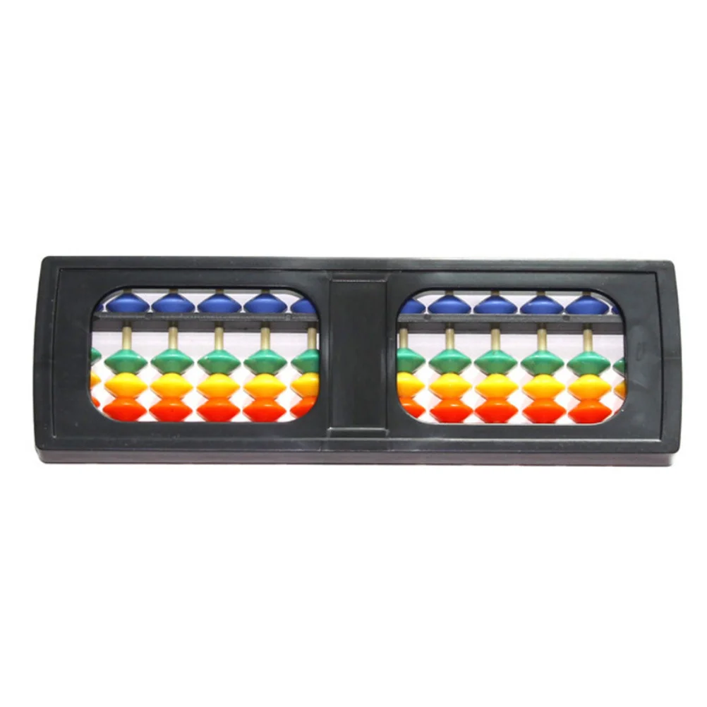 

3Pcs Portable Abacus 13 Digit Rods Premium Plastic Construction Brown Beads for Early Math Education Training