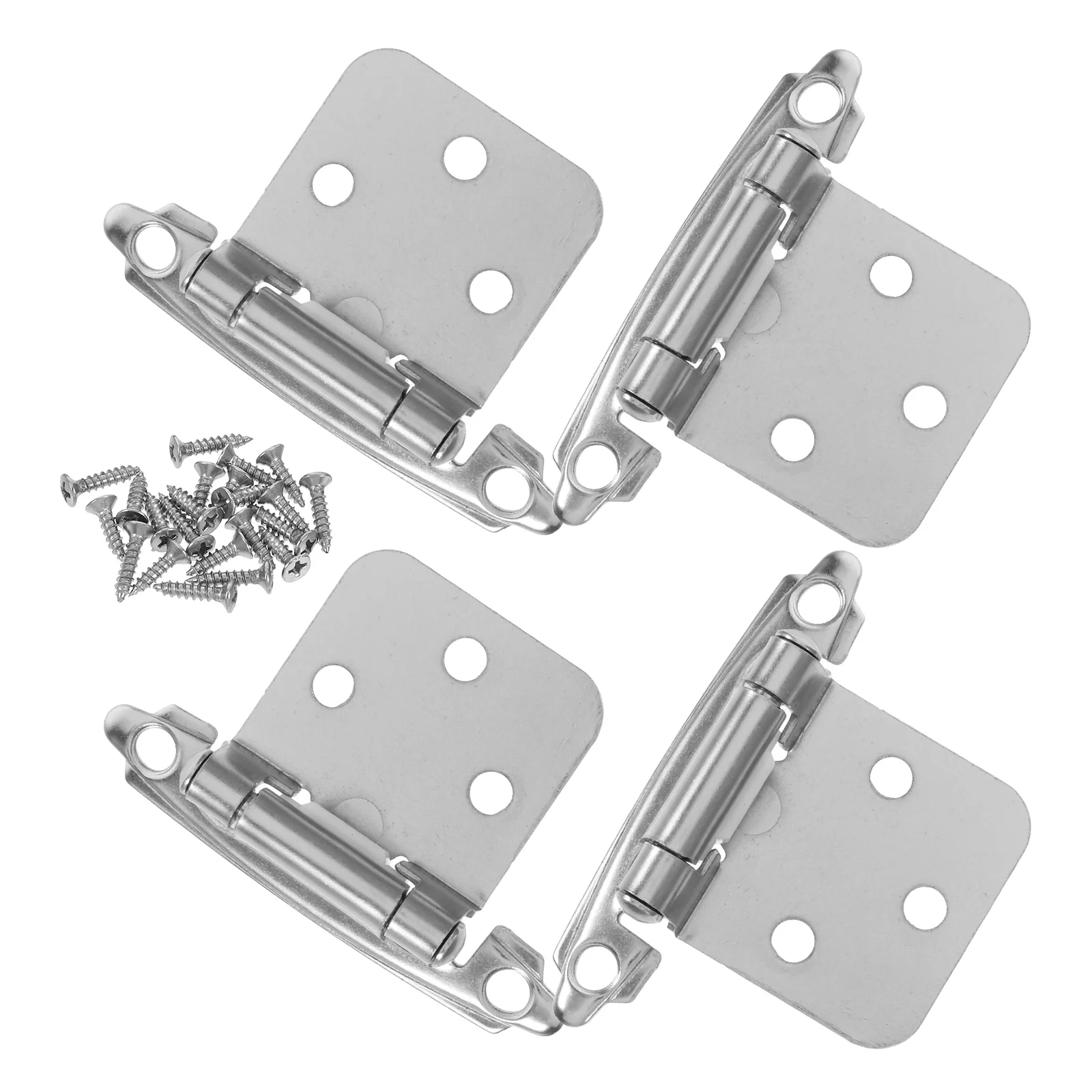 

4pcs Spring Self-closing Hinges for Kitchen Cabinet Doors Fold Cabinets Soft Close Sturdy Material Rustproof Longlasting