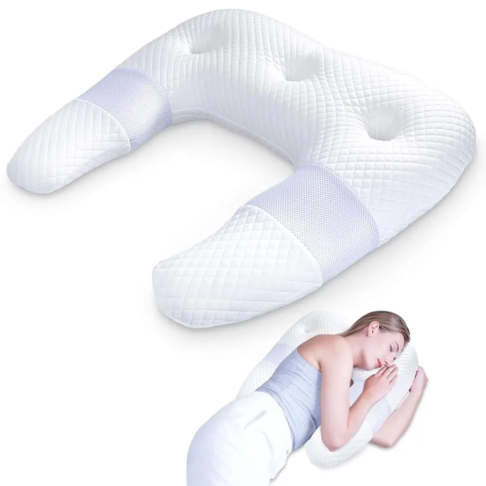 

Side Sleeper Pillows For Adults, U Shaped Body Pillow For Pain Relief, Orthopedic Memory Foam Shoulder Pillow For Side,Stomach,