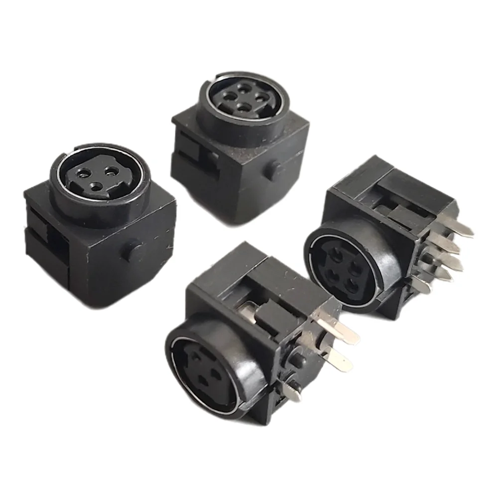 5/10Pcs DIN 3P/4P Horizontal Socket S Terminal MPC Power PS2 Full Plastic Connector 3/4 Core Adapter for Electronics