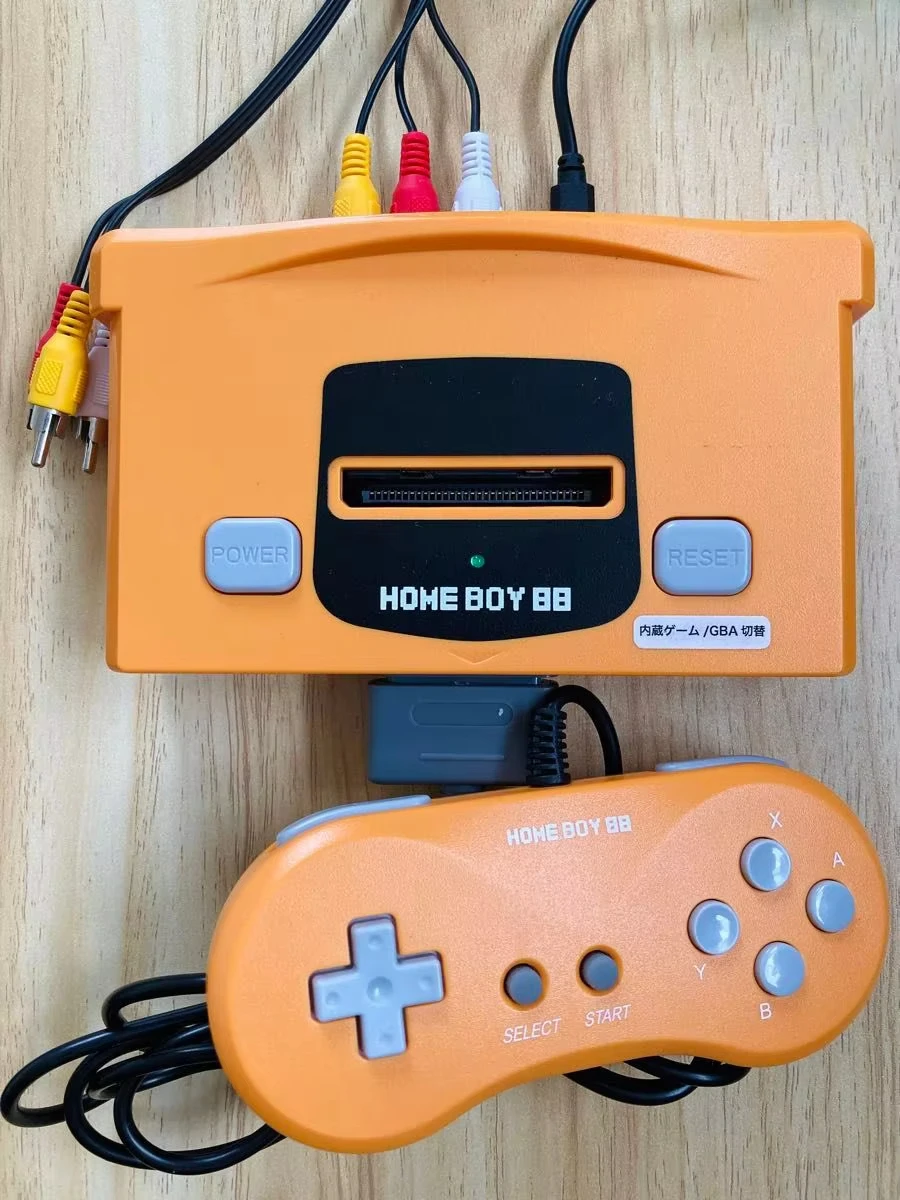 Home Boy 88 GBA Console de jeu TV HBA-06 Orange Compatible avec Homeboy 88 Gameboy Advance TV Clone Machine de jeu domestique