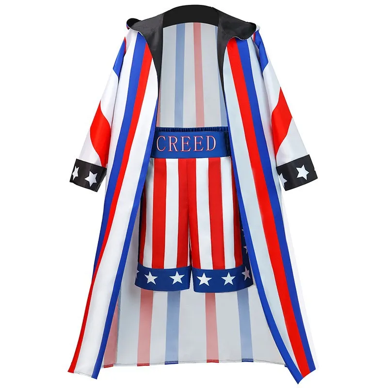 

Adonis Creed Creedy 3cos Suit Boxing Cloak Set Halloween Men's Costumes