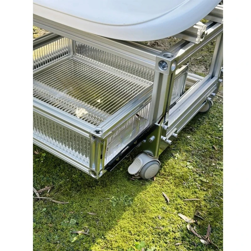 เก้าอี้สตูลแบบถอดประกอบได้ ทำด้วยมือ โครงอะลูมิเนียม เก้าอี้นั่งอเนกประสงค์ ดีไซน์สร้างสรรค์ พร้อมพนักพิง