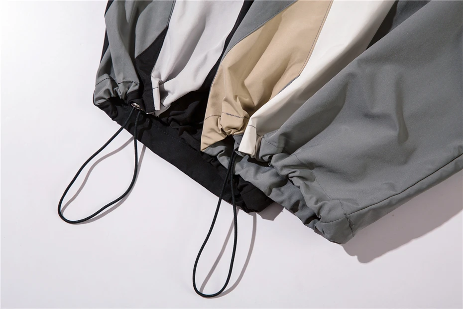 Vintage Sports Pants Y2K Patchwork Joggers Baggy Pants Streetwear 2025 Harajuku Hip Hop Loose Straight Trousers Black Gray