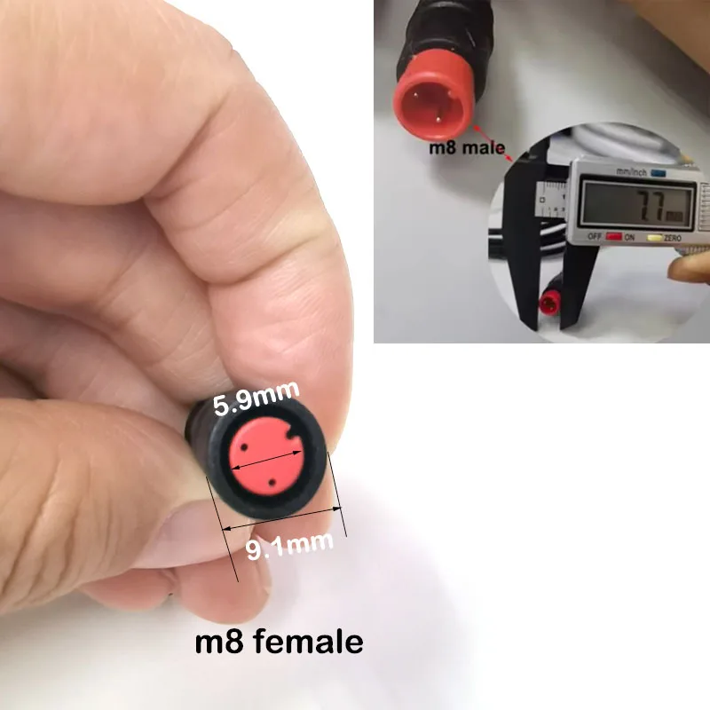 1/2/3/4pcs M8 Female to Dual 2 Female Waterproof Electric Bicycle Joint Plug Splitter Cable Connector E-Bike Scooter Sensor