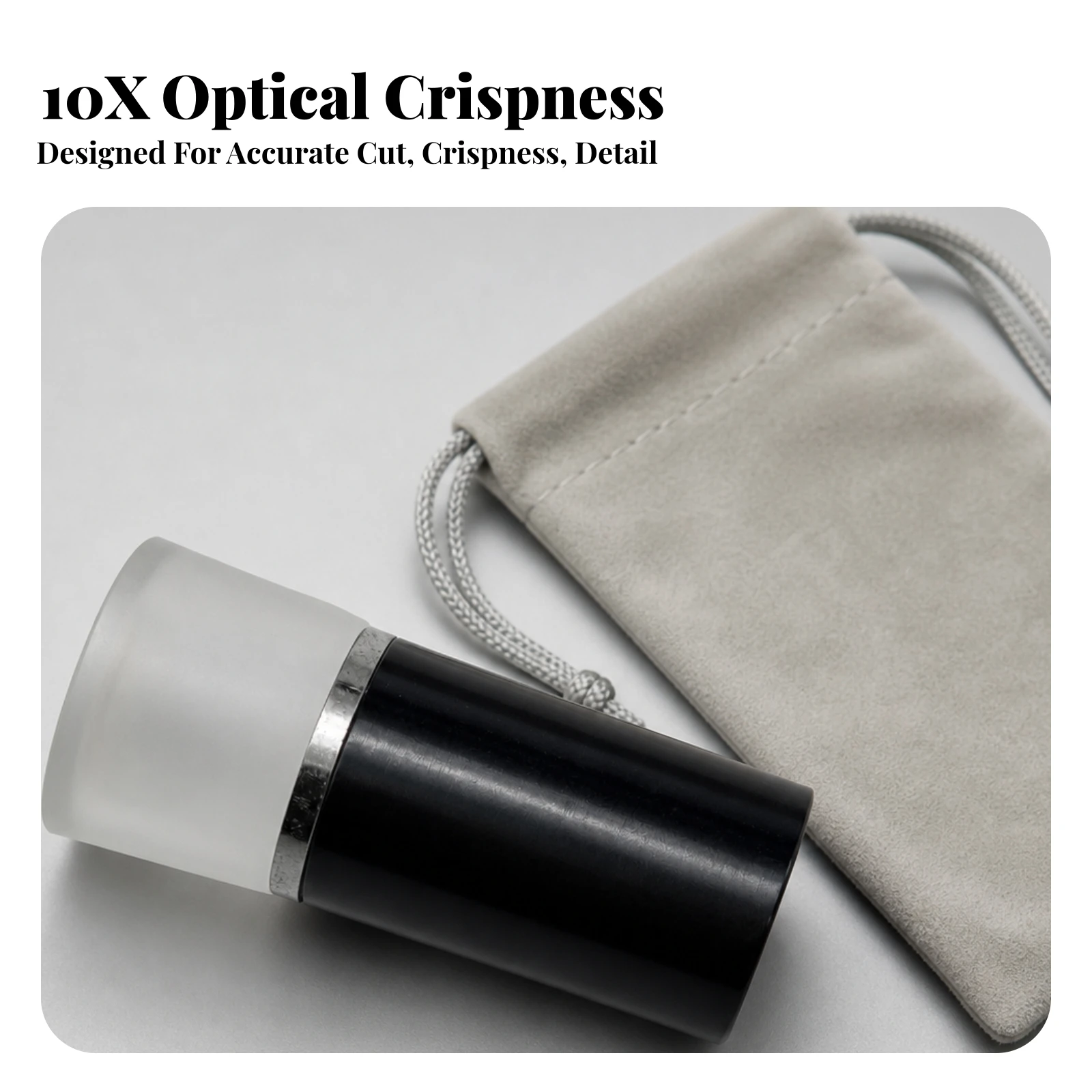 Jewelers Loupe Portable Jewelers Loupe with Pouch Magnifying Tool Black for Appraisers, Diamond Grading, Bench Work