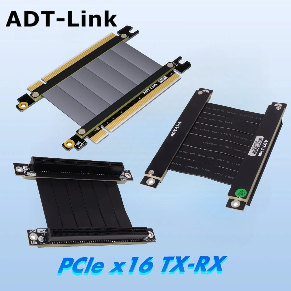 

ADT PCI Express 3.0 x16 Jumpers Extender Adapter PCI-E TX RX Signal Docking Male-Male Female PCIe 16x Gpu Server Extension Cable