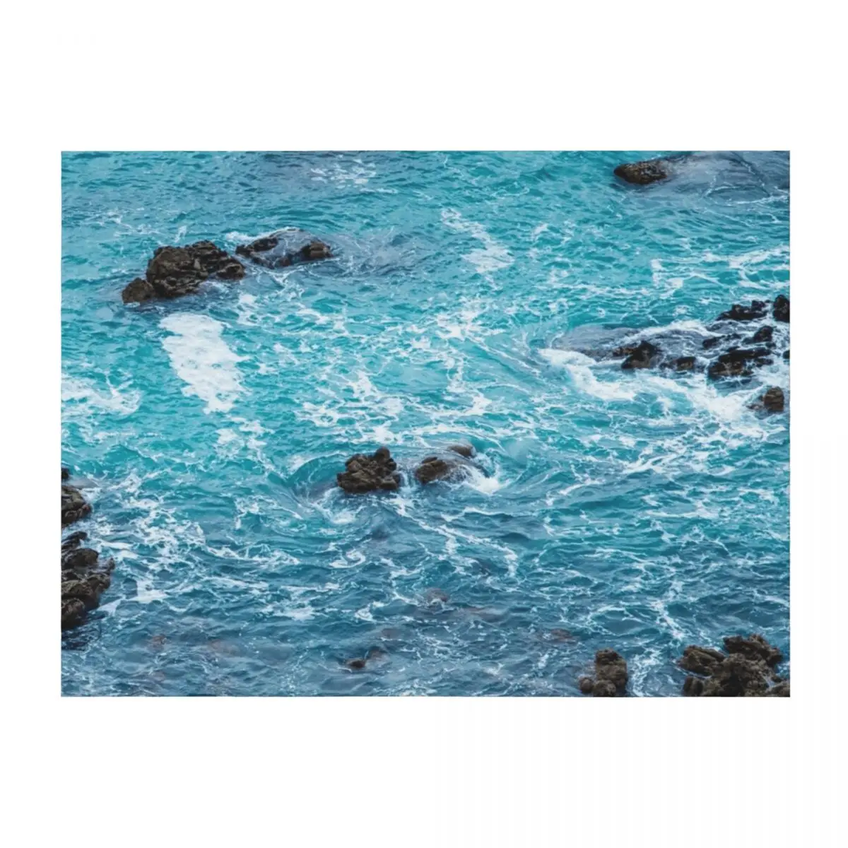 

Blue Sea Waves Throw Blanket Warm Weighted Hairy wednesday Blankets