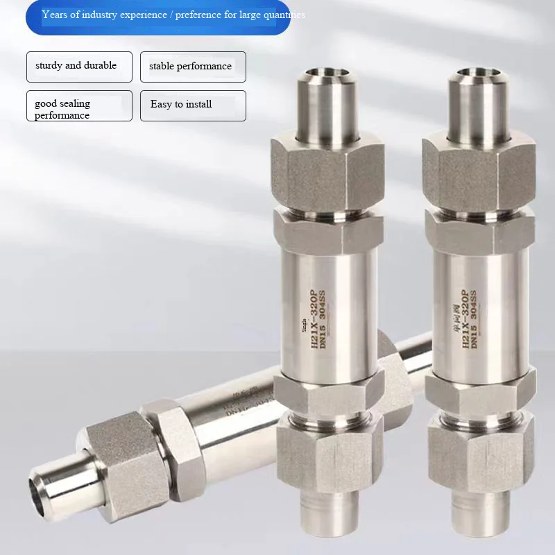 H21 type 304 stainless steel welded check valve and one-way valve for high pressure gas and liquid applications