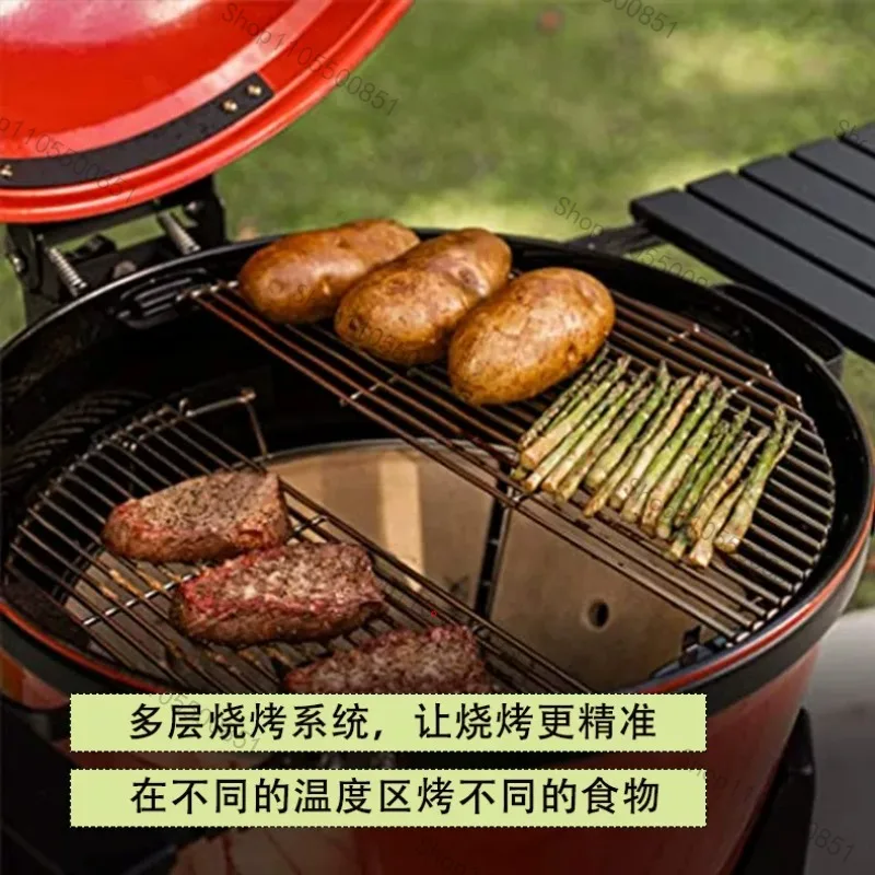 Divide and Conquer Cooking System for 18 Inch Round Kamado BBQ Grill Accessories 18inch 22inch 25inch
