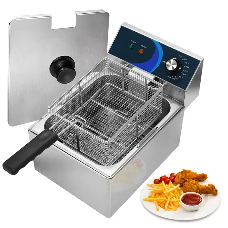 YYHC-Electric fryer single wholesaler fryer 10L oil Large capacity countertop fryer 1800W