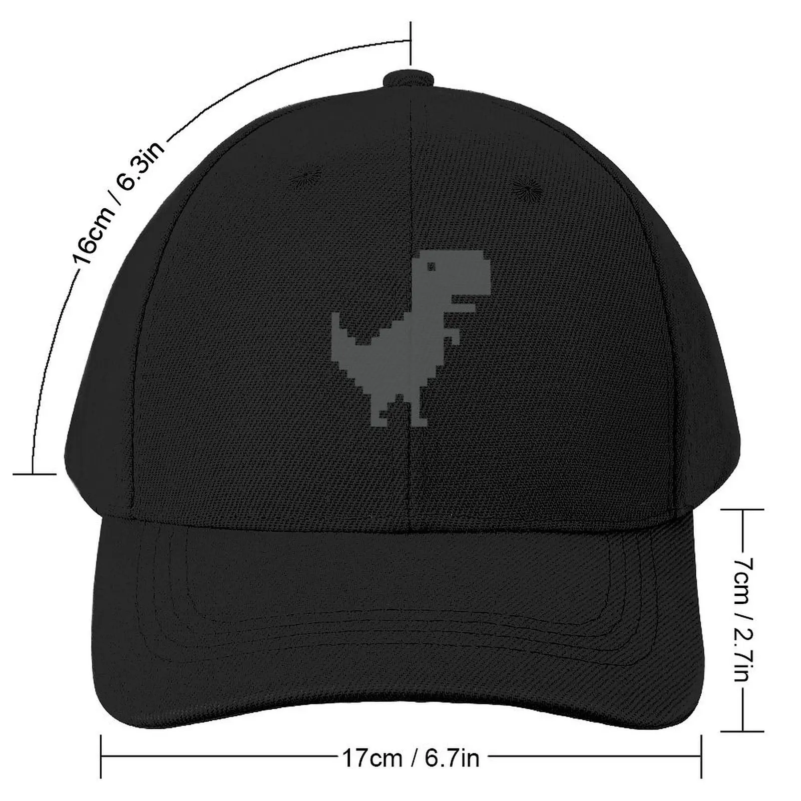 Chrome Dino | The Dinosaur Game | T-Rex Game Baseball Cap Hat Man Luxury hiking hat Men's Baseball Women's