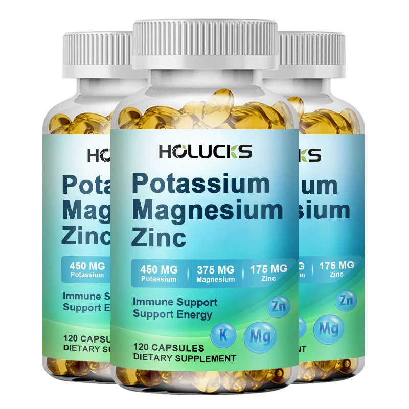 

1000mg Magnesium Potassium Zinc Capsule - Support Vascular, Muscle, Bone, Heart, Muscle & Nerve Health, Improve Immune System