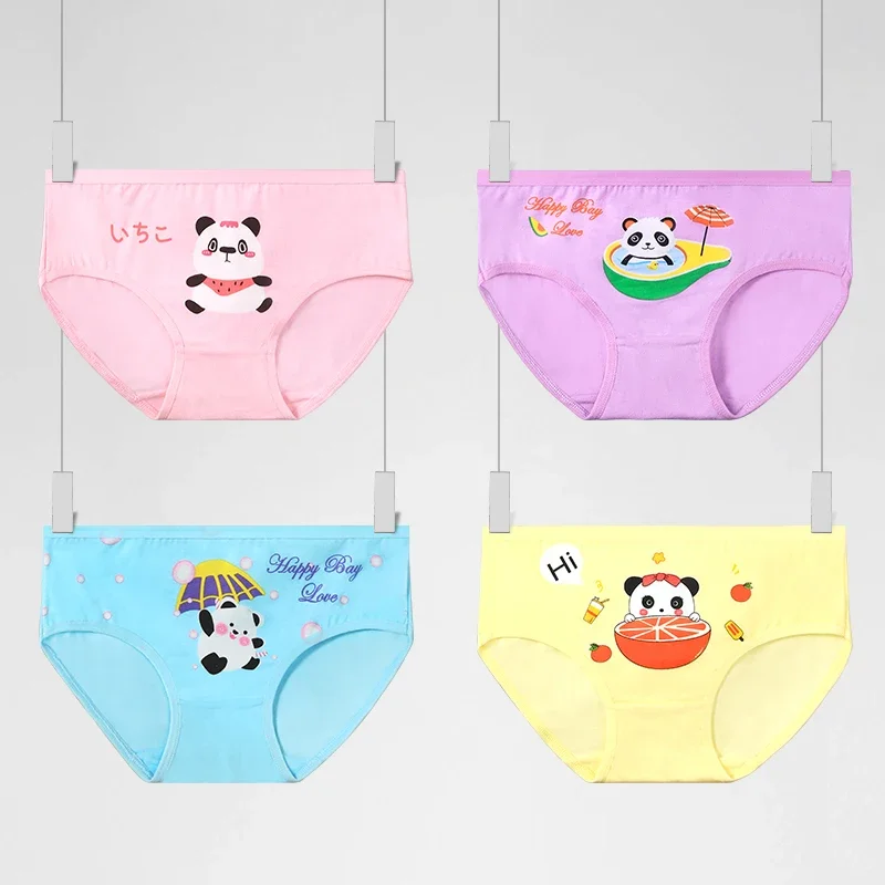 5PCSGirls' triangular cotton underpants that won't pinch the bottom, thin summer pants for children, big kids, small girls, baby