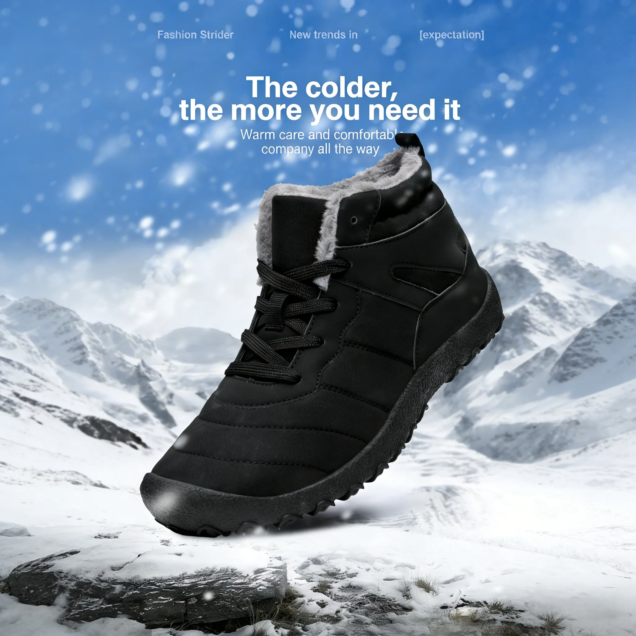 

Холодостойкая обувь, водонепроницаемая, нескользящая хлопчатобумажная обувь, защитная обувь, плюшевая повседневная обувь, походная обувь с низким верхом.