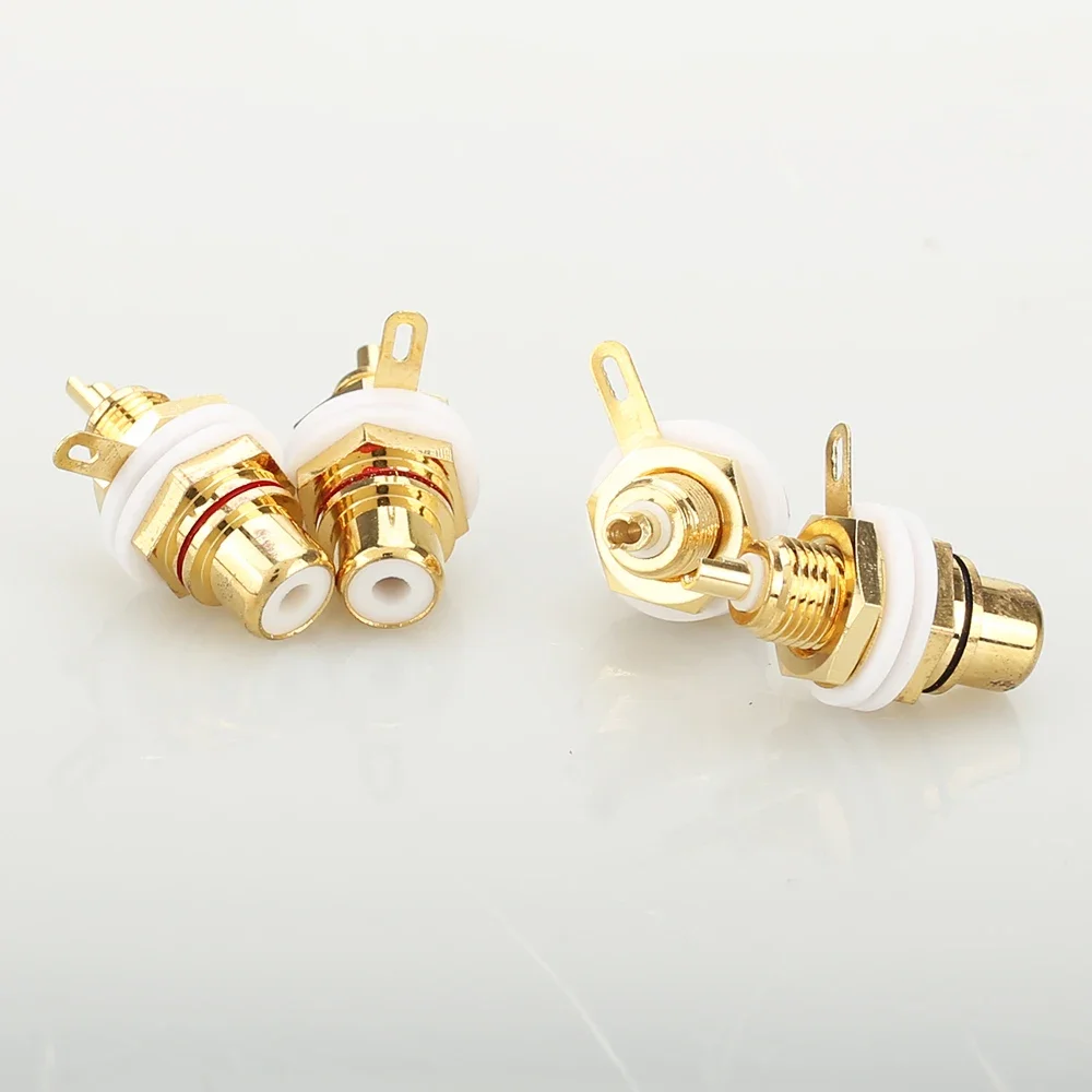 10 шт. позолоченный разъем RCA, разъем аудиоусилителя динамика