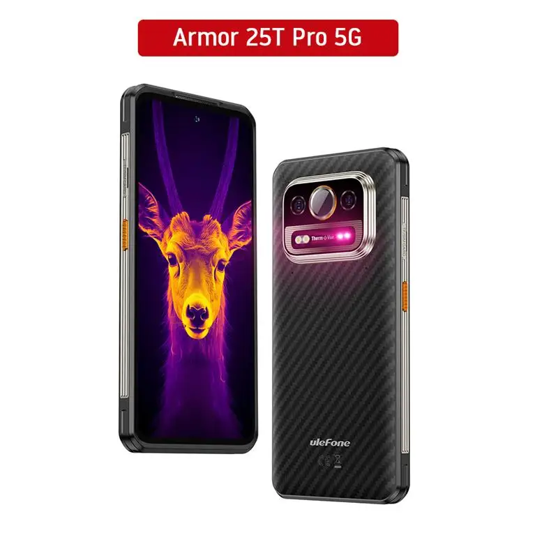 Top! World PremiereUlefone Armor 25T Pro 5G Thermal Imaging Rugged Phone Android 14 33W 50MP+64MP NFC Waterproof Smartphone