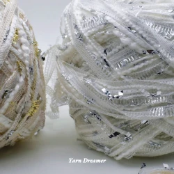 100g Fancy White Yarn for Crochet Thread Blended Glitter Yarn crocheting Hand Knitting Yarn Art Yarns for making bag yarns
