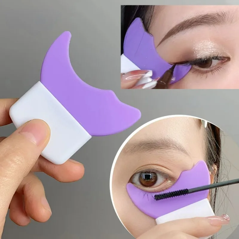 Pinceau portable multifonctionnel pour mascara, aide à l'eyeliner, aide à la déflecteur, crème pour fard à barrage, 3 pièces/ensemble