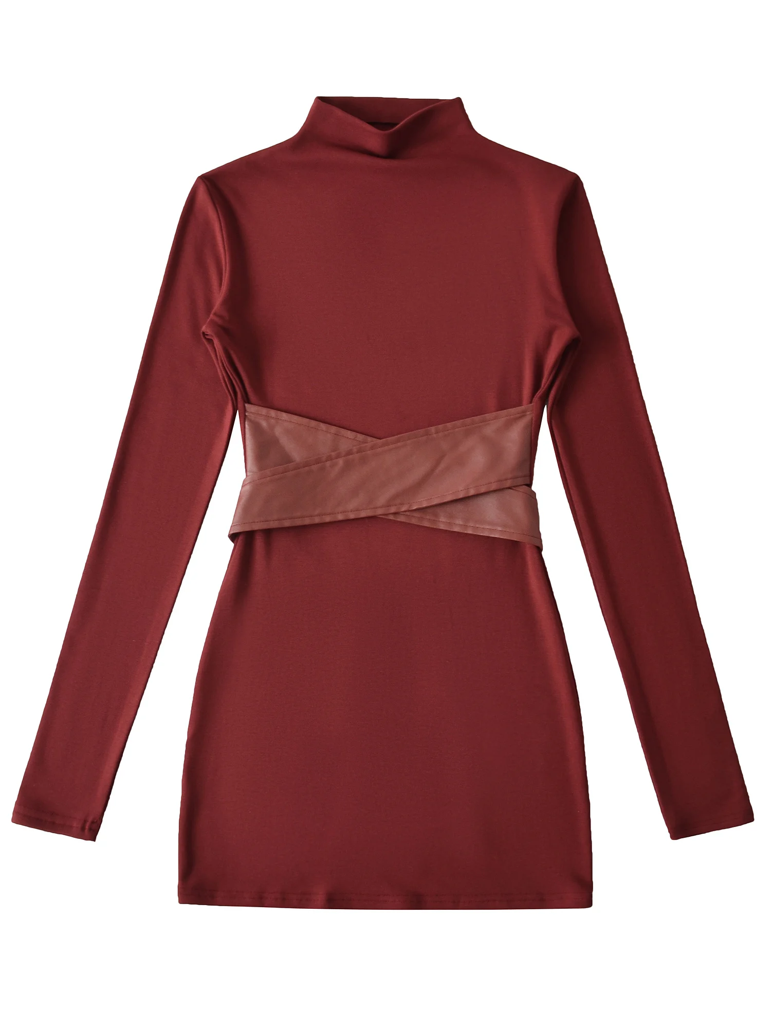 Sexy Amerikaanse Sle ort Dr dames hoge taille namaakbont riem slim fit f hoge kraag katoenmix lang Sve Dr