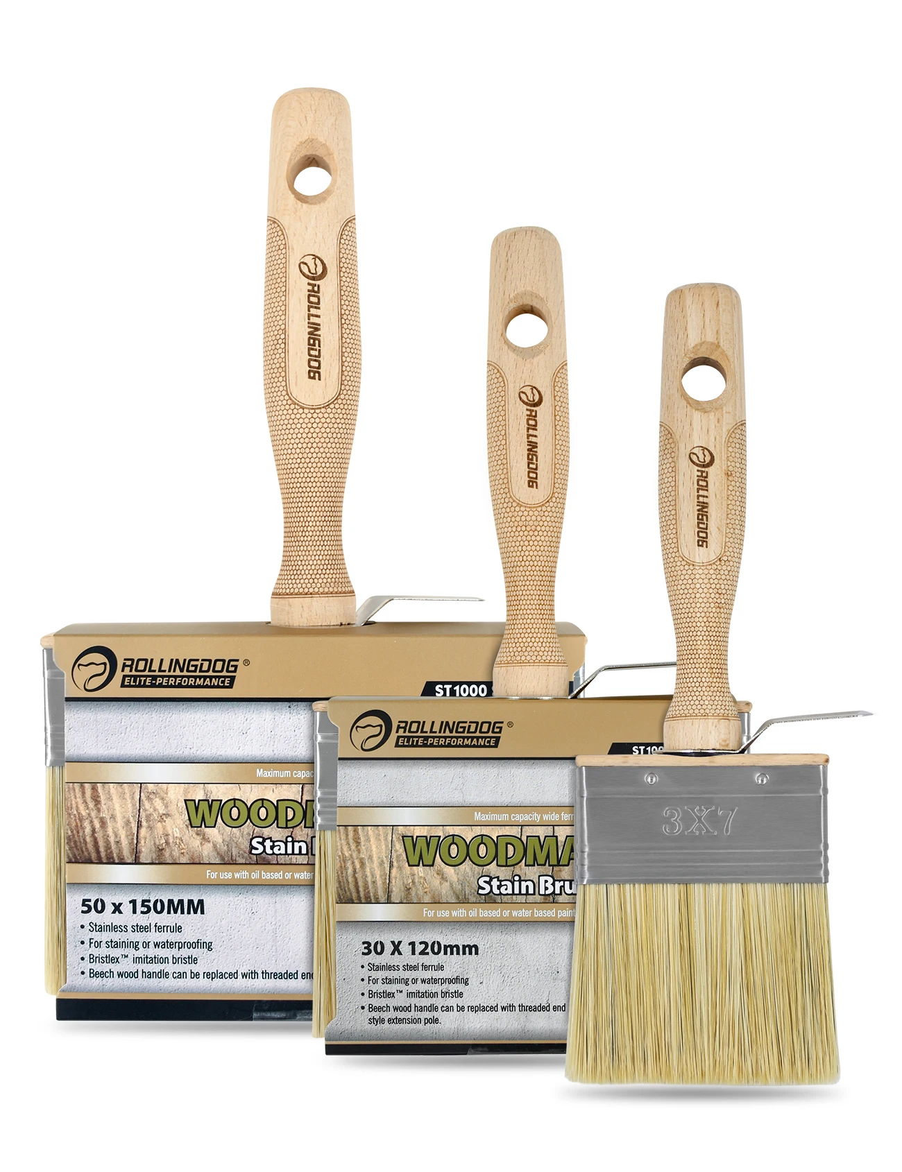 

Набор кистей ROLLINGDOG для нанесения покрытий на деревянные поверхности - Кисть для известковой штукатурки с деревянной ручкой, большая кисть-аппликатор для стен, дерева, заборов, полов